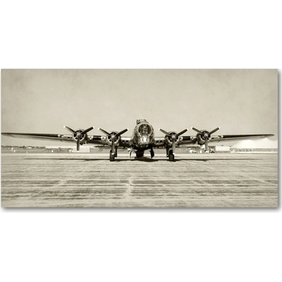 Foto-obraz fotografie na skle starý bombardér 100x50 cm