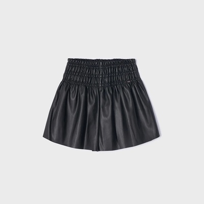 Mayoral Кожена пола-панталон в черно Майорал