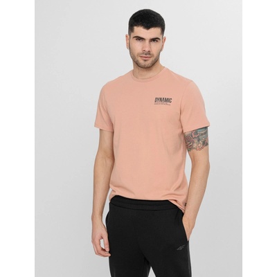 4F Mens T-Shirt TSM024-64S salmon coral ružové