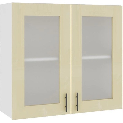 Горен кухненски шкаф Glamour B-80 с витрина