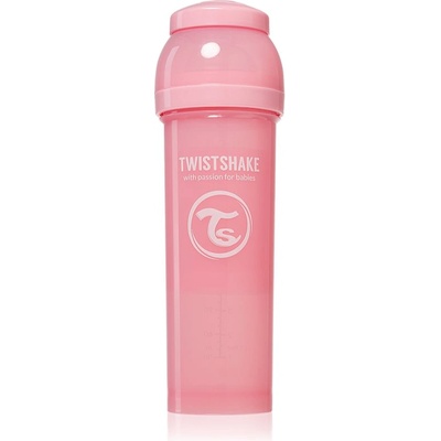 Twistshake Anti-Colic TwistFlow бебешко шише Pink 4 m+ 330ml
