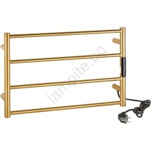 Bemeta Електрически сушилник за кърпи 56x37 см, 36 W, неръждаема стомана/златно (BD0086)