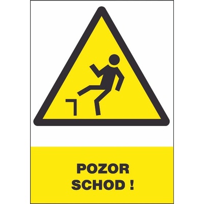 bezpečnostní tabulka-Pozor-schod 12312 T