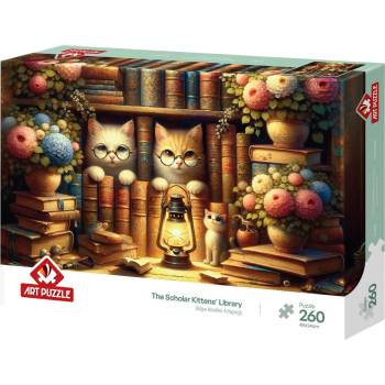 Art Puzzle Пъзел Art Puzzle от 260 части - Библиотека на учените котенца (40269)