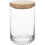 Ocean OCEAN-Стъклен буркан с дървен капак 750ml Ø9.2xh15cm (5B02526G0001) (011443)