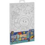 OMEGA TOYS Paint by numbers Space 19x29.5cm + 6 paints, 1 brush