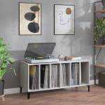 vidaXL Шкаф за винилови плочи сив сонома 100x38x48 см инженерно дърво (831987)