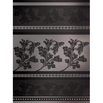 Preinterier Fototapeta panel - PL0176 - Kvetovaný ornament - sivé pozadie vlies - 206cm x 275cm