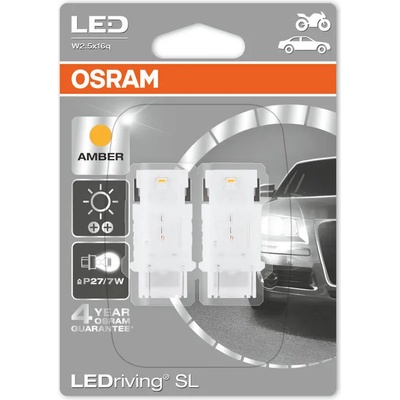 OSRAM Standart - W2.5x16q - P27/7W / YELLOW - 3548YE (8070) - комплект 2бр (3548YE)
