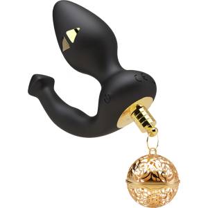 Sevanda Weasel Estim & Vibration Anal Plug Black-Gold