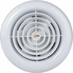 MMotors MM кръгъл вентилатор за баня бял с изпускателна система 5.5W (0972)