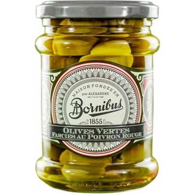 Bornibus Зелени маслини 270 g, пълнени с червена чушка, BORNIBUS (BORBS1807)