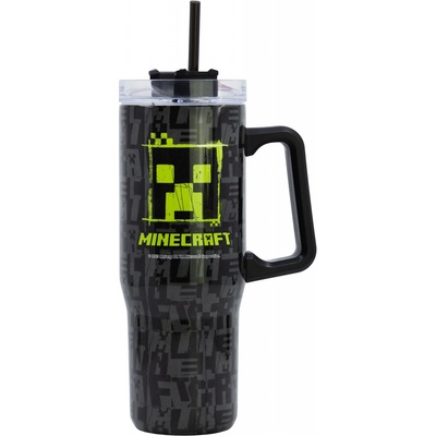 Stor Nerezový termohrnek s brčkem 940 ml Minecraft