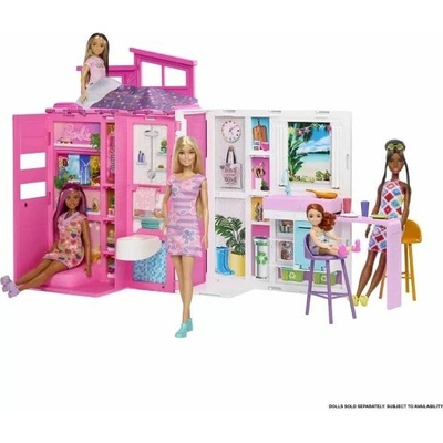 Barbie skladací domček s bábikou