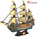 CubicFun 3D пъзел с 248 части CubicFun - Кораб The San Felipe