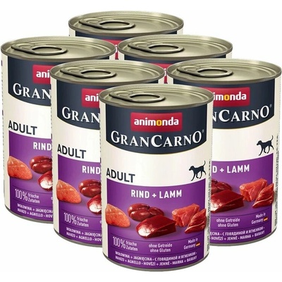 Animonda Gran Carno Original Adult hovädzie mäso a jahňa 6 x 400 g