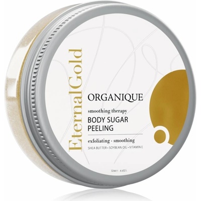 Organique Eternal Gold Smoothing Therapy zjemňující cukrový peeling se třpytkami 200 g