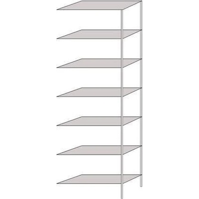 Extera.cz Hathor, přístavbový, 230 x 75 x 30 cm, 1 100 kg, 7 polic, světle šedý 52495