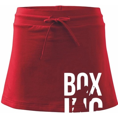 Nápis Boxing športová sukňa Two in One červená