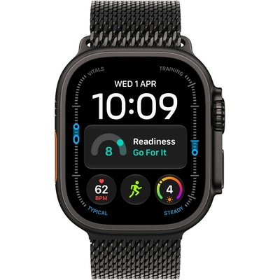 Apple Watch 49mm milánský tah z černého titanu - Medium MK0G4ZM/A