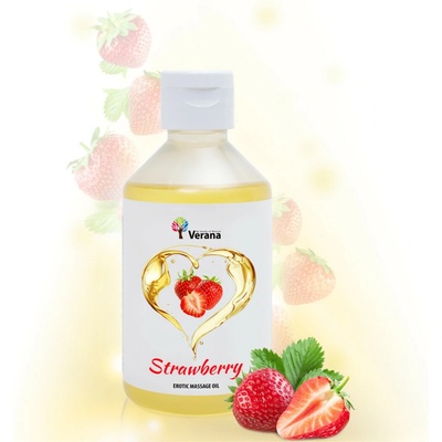 VERANA Erotický masážny olej Jahoda 250 ml