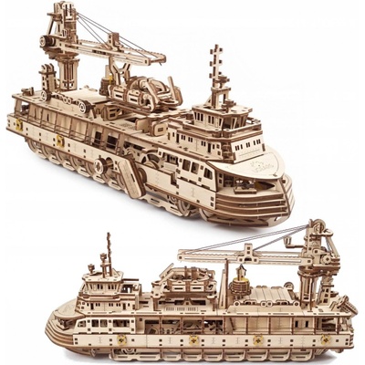 Ugears 3D mechanické puzzle výzkumné plavidlo Research Vessel 575 ks – Zboží Dáma