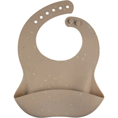 Canpol Силиконов лигавник с джоб Canpol - Dots, бежов (51/029_bei)