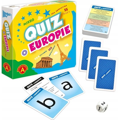 Alexander Toys Александър Квиз за Европа Настолна игра 46 карти (5906018028652)