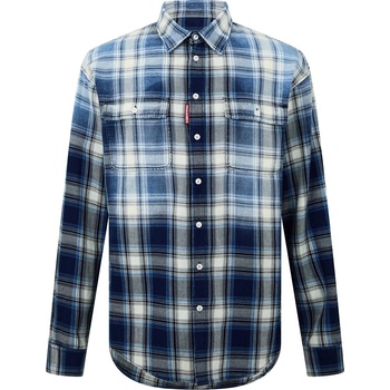 Dsquared2 Checkered Cotton Shirt - Blue Check