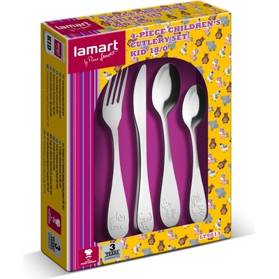 Lamart Zoo detské strieborná 4 ks