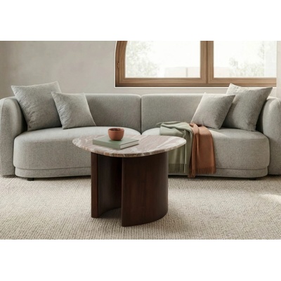 Bighome Organic Collection z akácie lakovaný hnedý 70x65x35