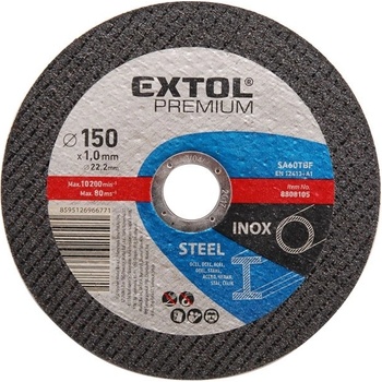 Extol Premium 8808150 kotouč řezný na ocel, 115x0,8x22,2 mm