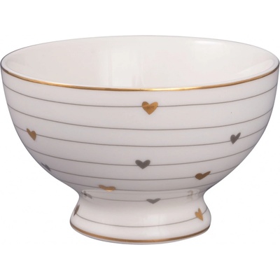 Green Gate Porcelánová miska Grace Grey 150 ml