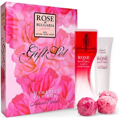 Rose of Bulgaria EDP 50 ml + krém na ruce s růžovou vodou 75 ml + mýdlo ve tvaru růže 3 x 30 g dárková sada