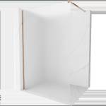 Mexen Kioto душ стена Walk-in 80 х 200 см, мат 8 мм, розово злато - 800-080-101-60-30 (800-080-101-60-30)