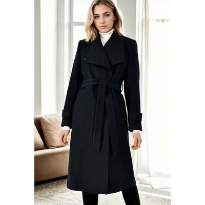 Dewberry Z9645 WOMEN'S COAT modrá biela
