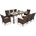 Garden Point Техноратанови градински мебели Milan/Grenada 8 с голяма маса Garden Point кафява (GAP501-8)