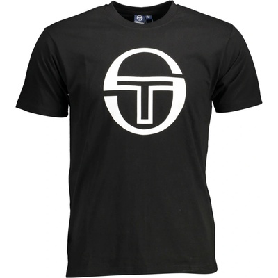 Sergio Tacchini MEN'S SHORT SLEEVE T-SHIRT BLACK černá bílá