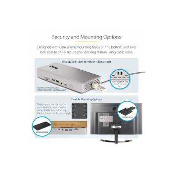 Image 1 of StarTech StarTech. com 132UE-TB4USB4DOCK докинг станция Жичен Thunderbolt 4 Сив (132UE-TB4USB4DOCK) (132UE-TB4USB4DOCK)