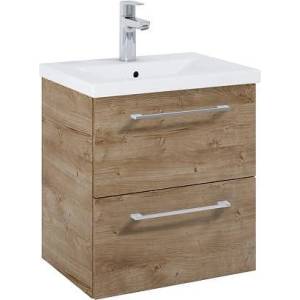Roca Шкаф Unik Roma Compact Plus, rural oak, 515 x 395 mm с 2 чекмеджета и умивалник (A852472808)