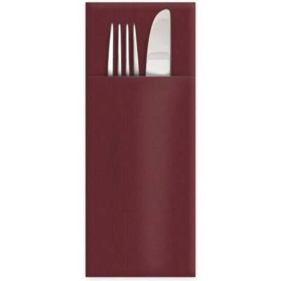 Premium servítky na príbor Cutlery Star bordové 32x40cm 50ks