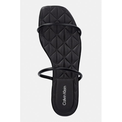 Calvin Klein чехли дамски от кожа SQUARE FLAT SNDL QUILT LTH (HW0HW02859)