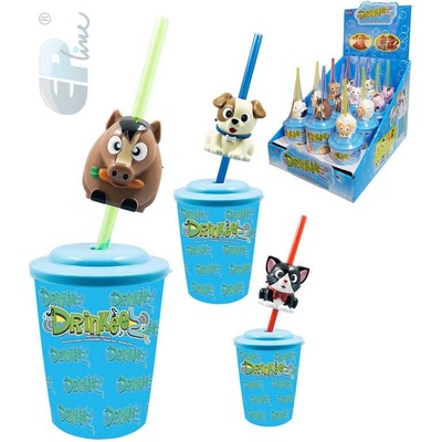 Ep Line EP line Drinkeez set kelímek + brčko se zvířátkem na baterie Zvuk 8 druhů – Zboží Mobilmania