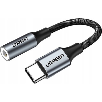 Ugreen AV142 adaptér 3,5mm jack / USB-C 10cm sivý 30632