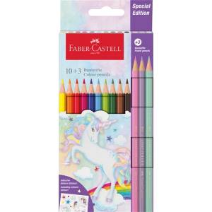 Faber-Castell Еднорог Комплект от 10+3 шестоъгълни цветни молива FC111219 (FC111219)