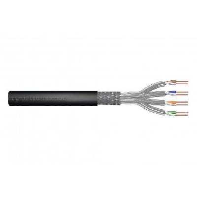 CAT 7 S-FTP outdoor installation cable, 1200 MHz PE, inner Eca (LSZH-1), AWG 23/1, 500 m, sx, black (DK-1741-V-5-OD)