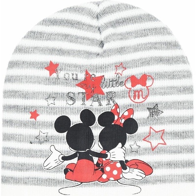 Dievčenské zimné čiapky Minnie Mouse HS4045 svetlo šedá