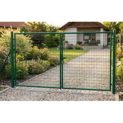 Strend Pro METALTEC DUO, 3580/1450/100x50 mm, zelený, dvoukřídlý, zahradní, ZN+PVC, RAL6005