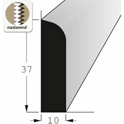 Lišta rohová vnitřní RV 3710, smrk, délka 240 cm nastavovaná