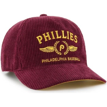 47 brand Джинсова шапка с козирка 47 brand MLB Philadelphia Phillies в бордо с апликация B-SKYLC19EWP-CA (B.SKYLC19EWP.CA)